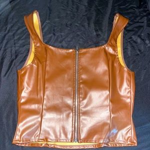 COPY - Leather crop top & matching legging! Perfect 2 piece…